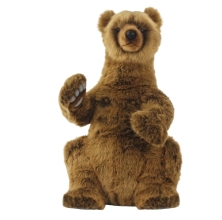 Puha játék grizzli anyamedve, ülő 44 cm, Hansa (72779)