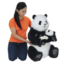 Hansa Plüss Játék Panda Medve Mama kölyökkel 80cm.Ma (HTC-6802) (0575)