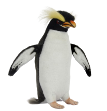 Hansa Plüss Játék Merev búbos pingvin 24cm. Magasság (7098)