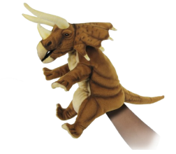 Hansa Plüss Játék Triceratops báb (rozsdabarna) 42 cm.H (7746)