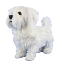 Hansa Plüss Játék Máltai Selyemkutya Álló 46cm.H (8745)