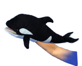 Hansa Plüss Játék Orca Báb 42cm.H (Kicsi) (8753)