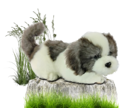 Hansa Plüss Játék Shih Tzu Teáscsésze Guggoló 20cm.H (8813)