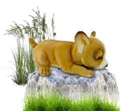 Hansa Plüss Játék Csivava Teáscsésze Guggoló 18cm.H (8827)