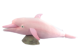 Hansa Plüss Játék Rózsaszín Palackorrú Delfin (L) 113cm.L (8852)