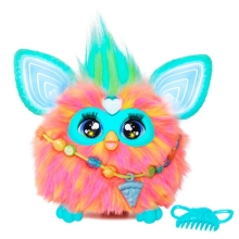 Narancssarga Furby Hangfelismeressel Es 5 Jatekmoddal, Szinvaltos Fulekkel Es Interaktiv Hangokkal, Hasbro (12436)