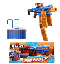X-shot Insanity Motoros Klipfegyver 3 Tarral Es 72 Db 80 X 40 Cm-es Dartssal, Zuru (37557)