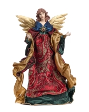 Fabr.angel Tree Topper Tt Rd-gld-grn-blu 37cm, GoodWill (69371)