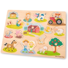 Puzzle Farm 16 részes, New Classic Toys (04405)