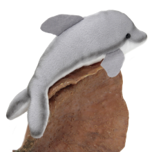 Puha játék delfin Flipper, hossza 20 cm, Hansa (34715)