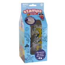Könnyen lemosható bélyegző készlet Tenger, Apli Kids (68133)