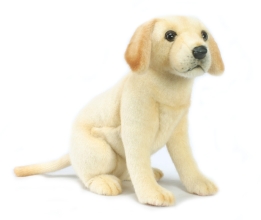 Puha játék Labrador kiskutya ülő, 25 cm magas, Hansa (47128)