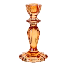 Narancssárga üveg gyertyatartó a Boho sorozatból, Talking Tables (12764)