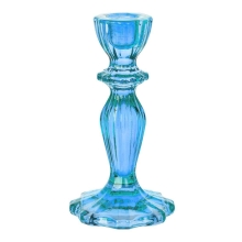 Kék üveg gyertyatartó a Boho sorozatból, Talking Tables (24637)