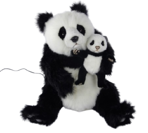 Hansa Plüss Játék Pandamaci kölyökkel (HTC-5750, 6590) (0787)