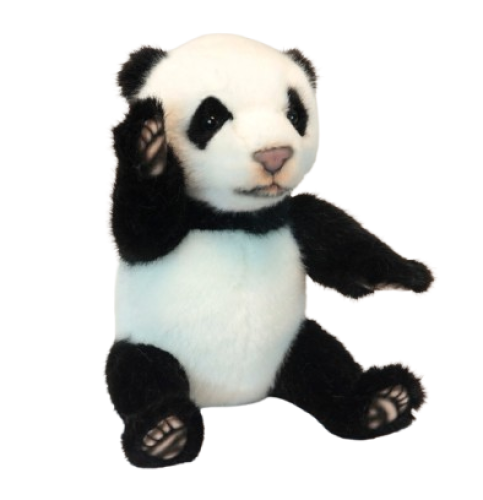 Hansa Plüss Játék Panda Bébi Ülő 18cm.Ma (6590)