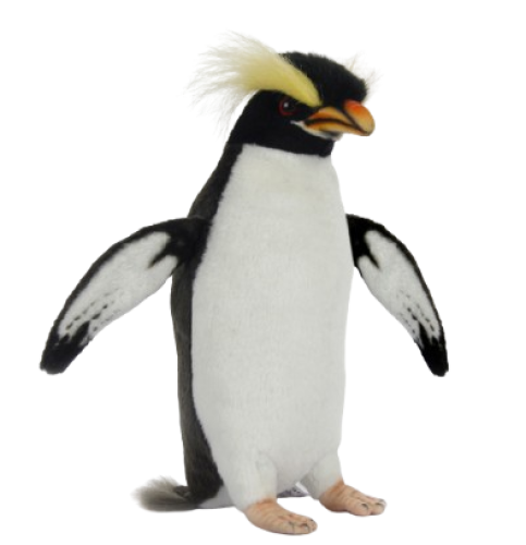 Hansa Plüss Játék Merev búbos pingvin 24cm. Magasság (7098)