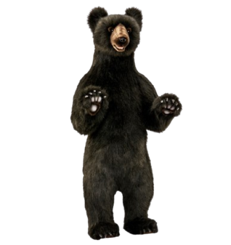 Hansa Plüss Játék fekete medve álló 100 cm.Ma (7217)