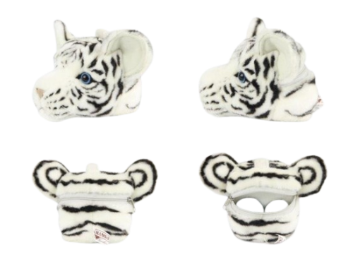 Hansa Plüss Játék Fehér Tigris Golftáska 17cm.Szél (8471)