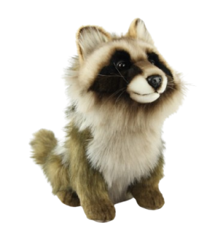 Hansa Plüss Játék Mosómedve Ülő Kutya 27cm.Ma (8739)