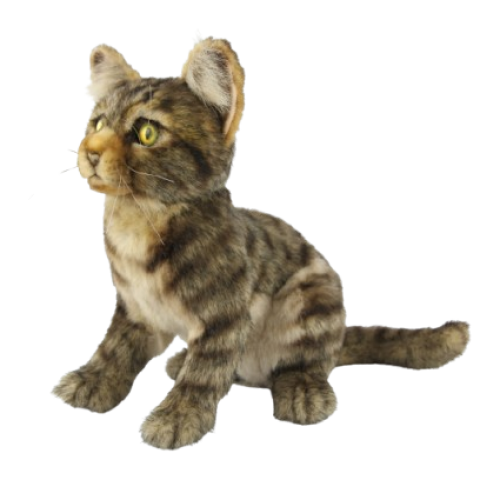 Hansa Plüss Játék Barna Makréla Cirmos Macska 28cm.Ma (8743)