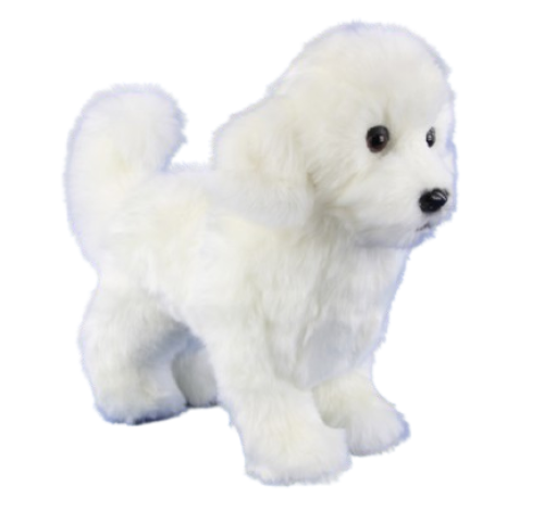 Hansa Plüss Játék Bichon Frise álló 40 cm.L (8746)