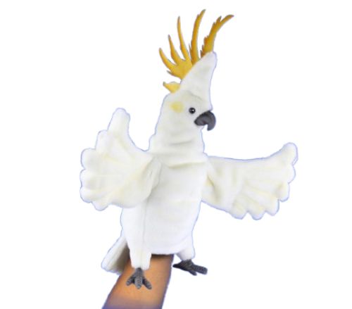 Hansa Plüss Játék Citrombőr kakadu báb 42cm.Szél (8761)