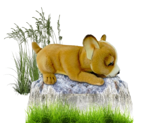 Hansa Plüss Játék Csivava Teáscsésze Guggoló 18cm.H (8827)