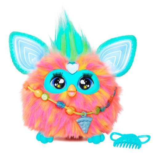 Narancssarga Furby Hangfelismeressel Es 5 Jatekmoddal, Szinvaltos Fulekkel Es Interaktiv Hangokkal, Hasbro (12436)