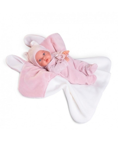 Puha Petit Baba Rokatakaroval, Szovet Testtel 27 Cm, Antonio Juan (12390)
