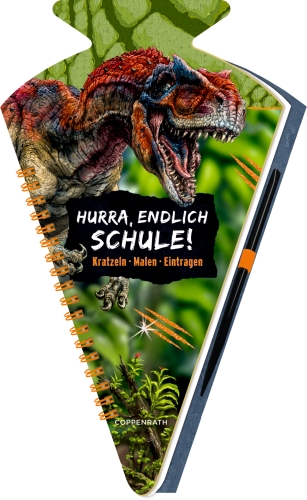 Schultuten-Kratzelbuch Hurra, endlich Schule! T REX, Spiegelburg (45606)