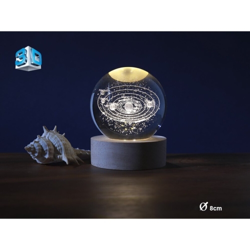 3d Naprendszer Kristalygomb Kozepes Tobbszoros Fenyforrassal, Trediser (42635)