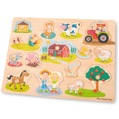 Puzzle Farm 16 részes, New Classic Toys (04405)