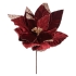 Fabr.glt Poinsettia Stem Burg-gld 50cm, GoodWill (53073)